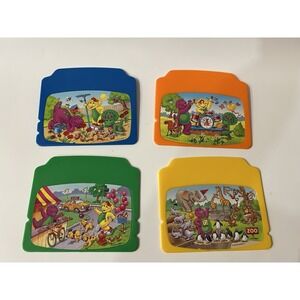 Vintage Barney the Dinosaur Learning Fun Laptop 4 Interactive Cards  CARDS ONLY
